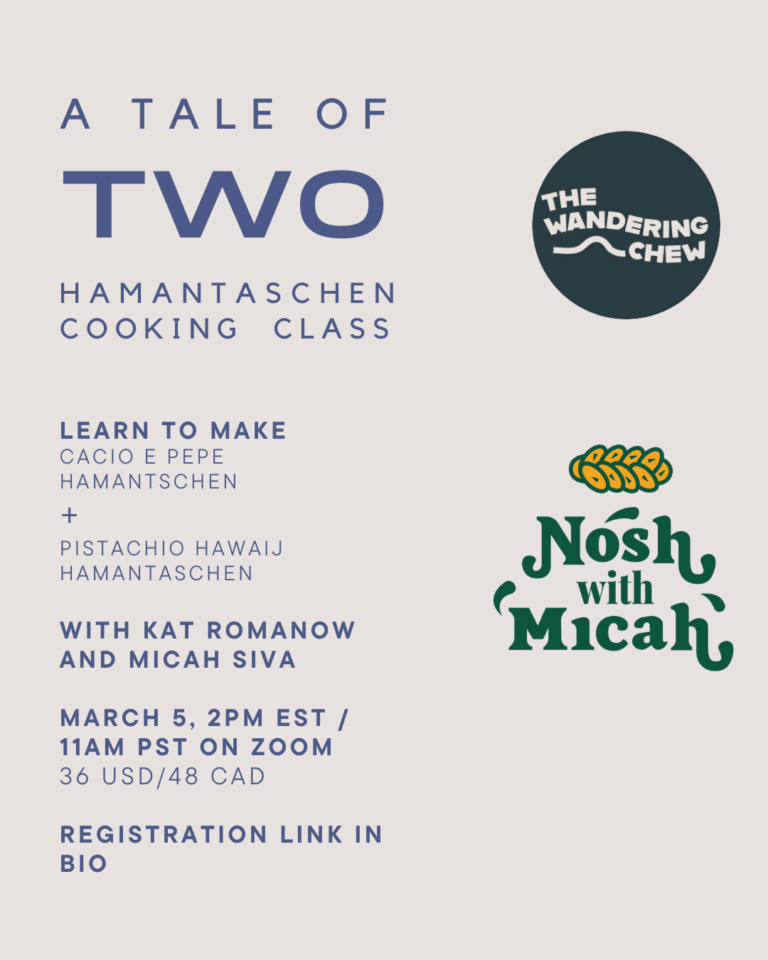 A Tale of Two Hamantaschen Cooking Class